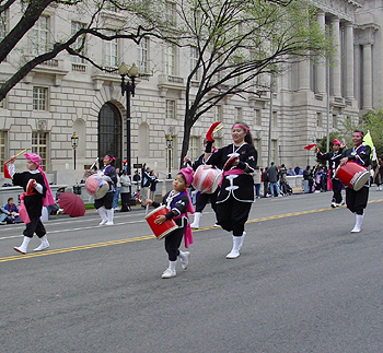 2003 Cherry Blossom Festival: the festival attracts participants of all ages. 