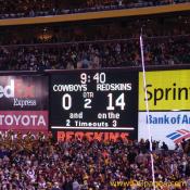 December 19, 2005 - 2nd quarter, Redskins 14 Cowboys 0