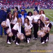 The Redskins cheerleader pose for the crowd after the Cowboys game.