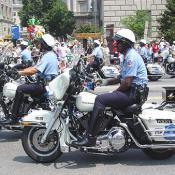 These police issued Harley Davidsons were loud!