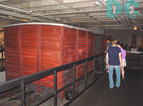 A typical rail car that was used to transport people to concentration camps. 
