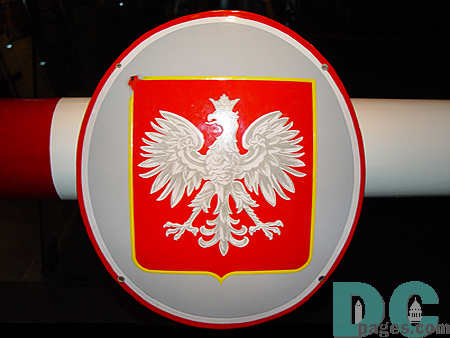 Shields with the national Polish insignia that were on all customs houses around Poland.