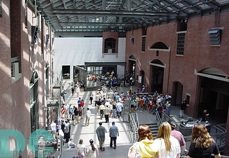 The center of the museum leading to all of the exhibitions.