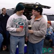 The fans find commonality in the love of tailgating before the game.