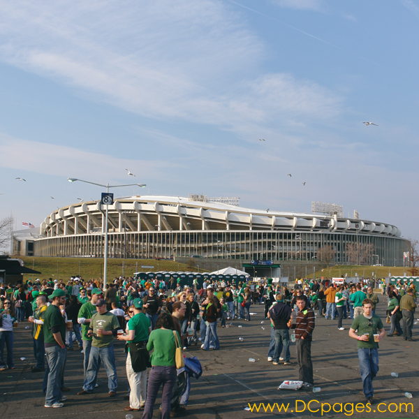 Crowd view of Shamrock Festival. RFK Stadium is in the background.