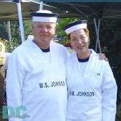 The Johnson's dress up to show their support for Midshipmen.